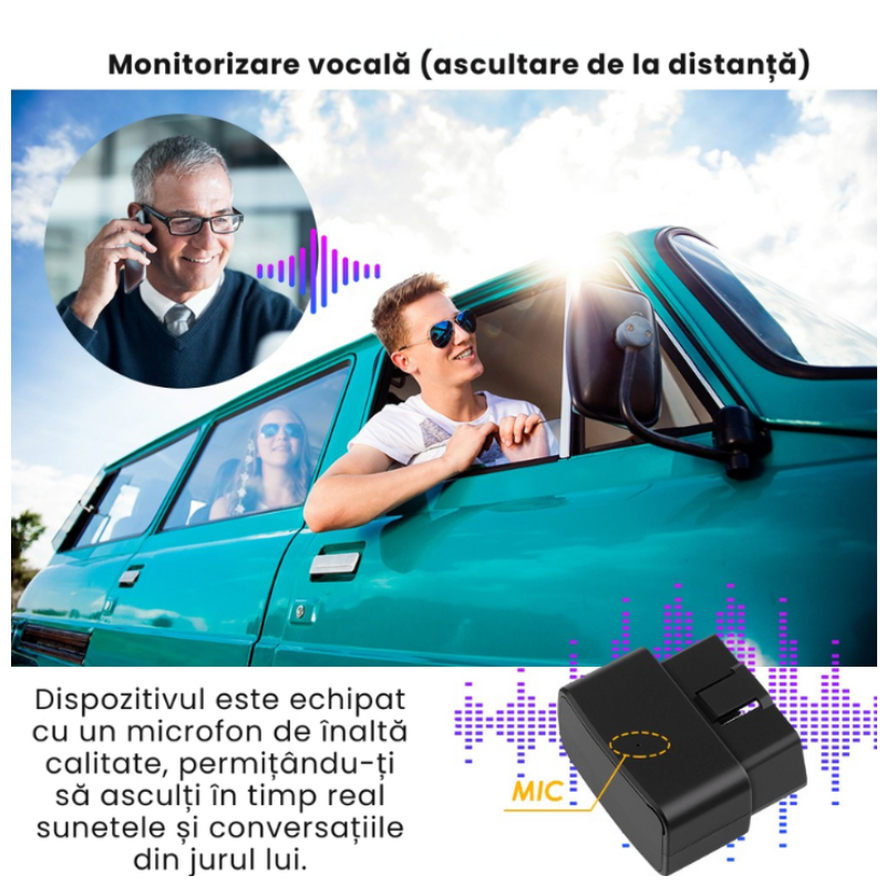 GPS Tracker Auto OBD Profesional Cu Microfon Integrat MV33G - imagine 5