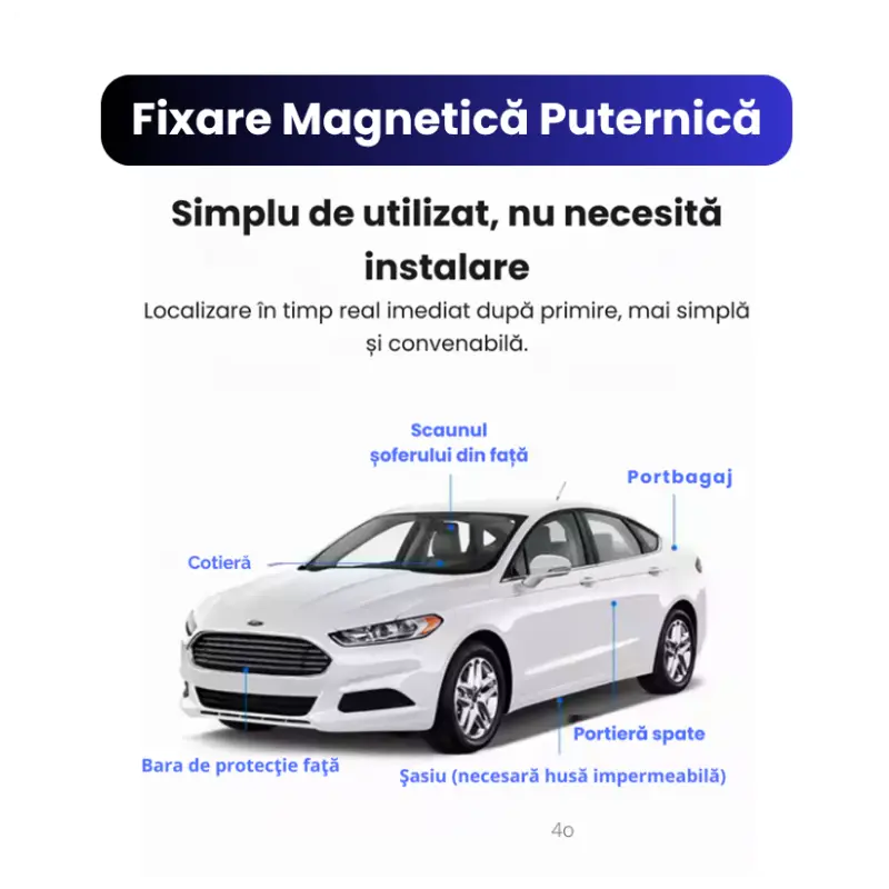 Mini Tracker GPS Auto Harta 3D, Baterie 20000mAh 4G Q12 - imagine 3