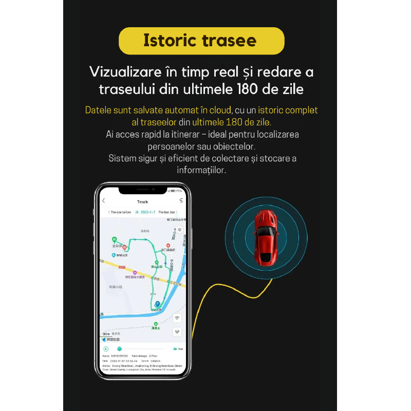 GPS Tracker Auto cu Magnet, IP67, baterie 10000mAh 4G Q16 - imagine 5