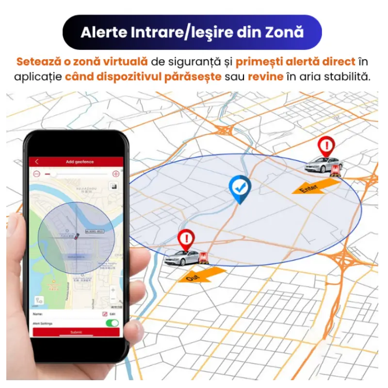 GPS Tracker Auto cu Magnet, IP67, baterie 10000mAh 4G Q16 - imagine 6