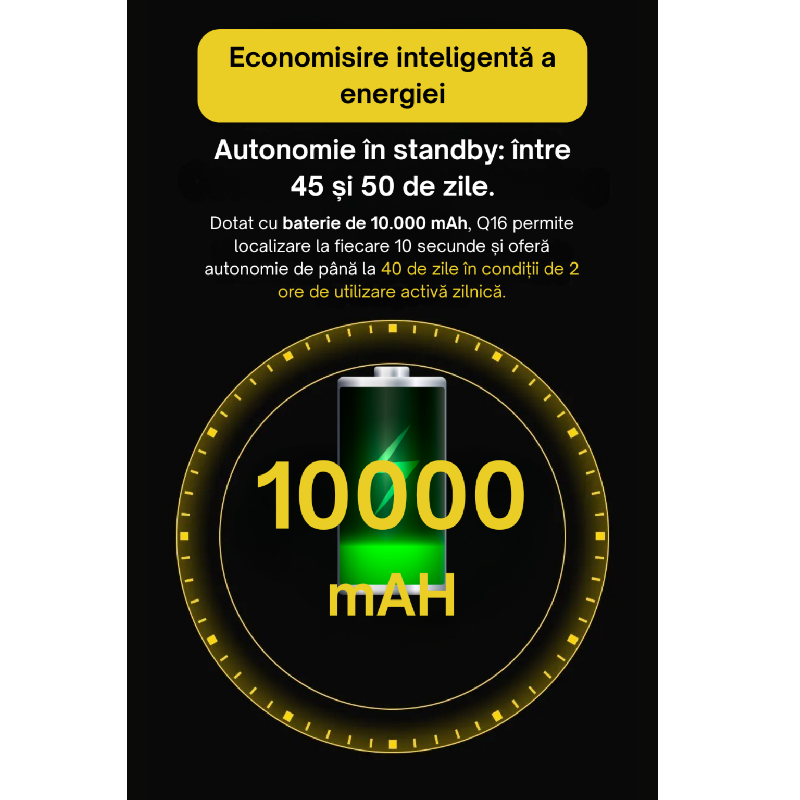 GPS Tracker Auto cu Magnet, IP67, baterie 10000mAh 4G Q16 - imagine 8
