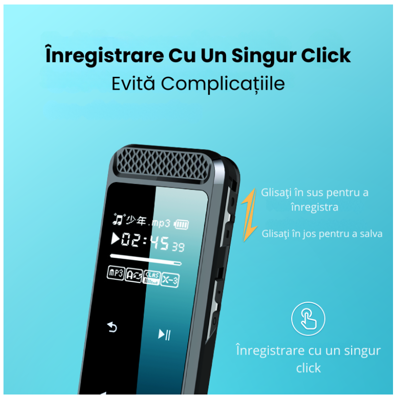 Reportofon Digital Profesional Cu Microfoane Duale HD Q55 - imagine 3