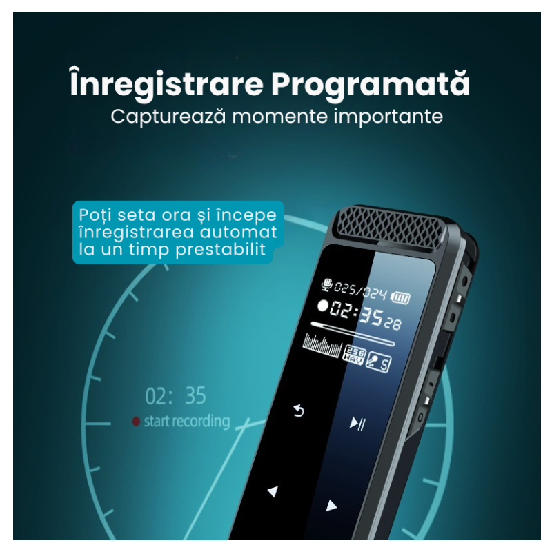 Reportofon Digital Profesional Cu Microfoane Duale HD Q55 - imagine 7
