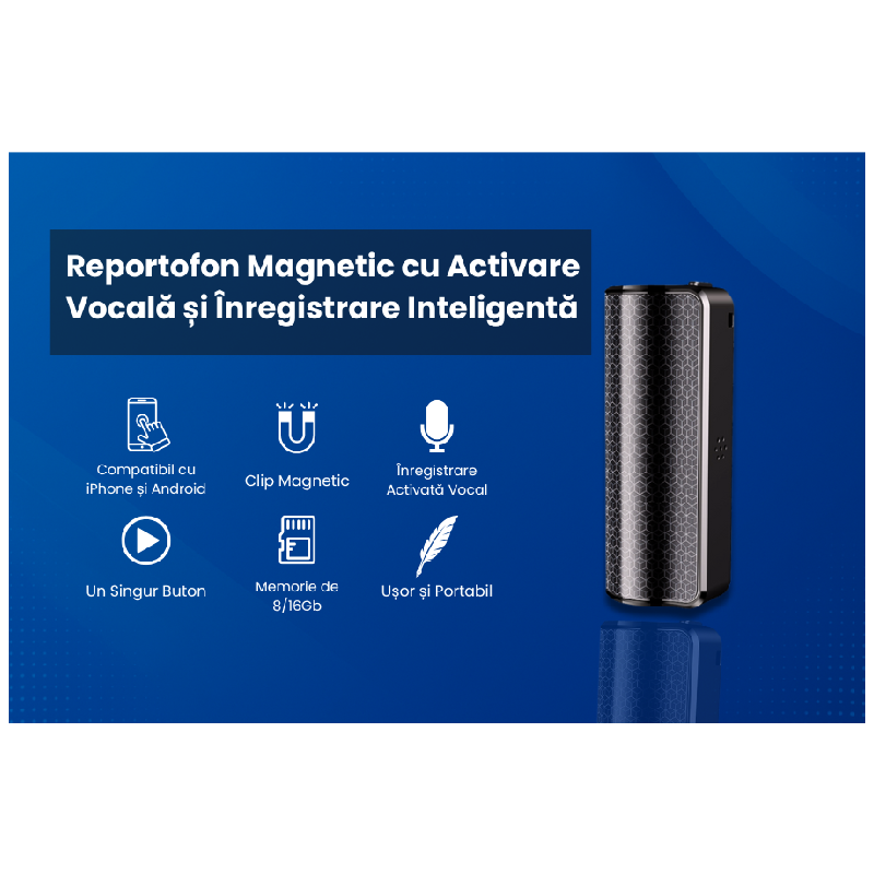 Reportofon Cu Microfon Reducere Zgomot DSP HD Q70 - imagine 2