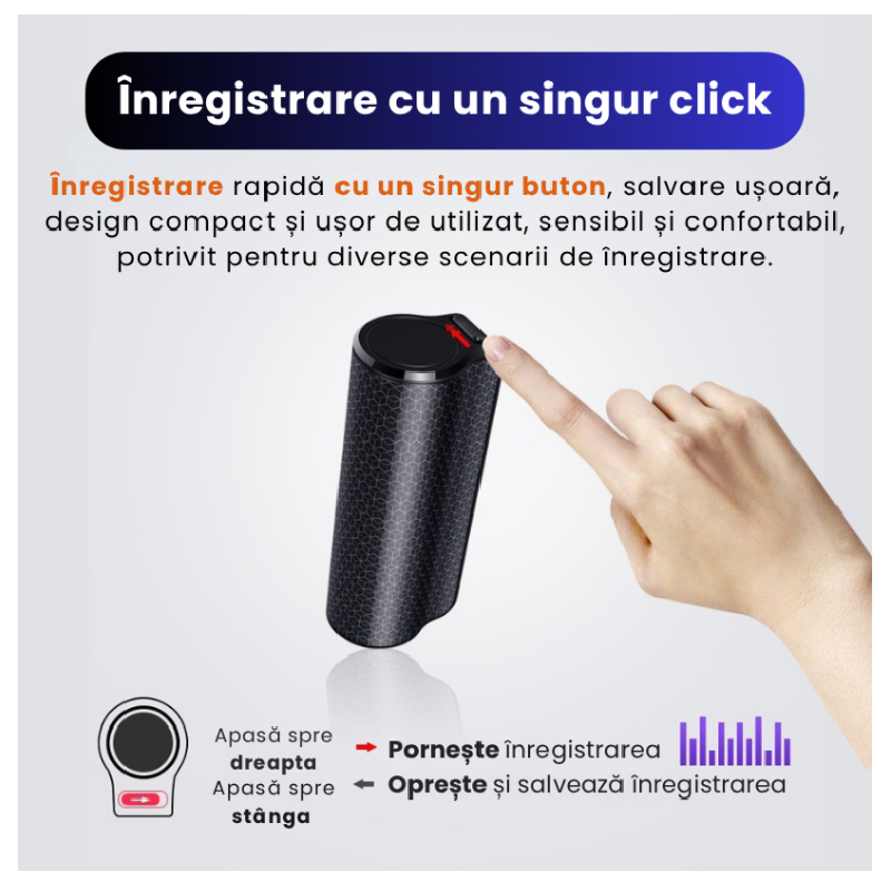 Reportofon Cu Microfon Reducere Zgomot DSP HD Q70 - imagine 3