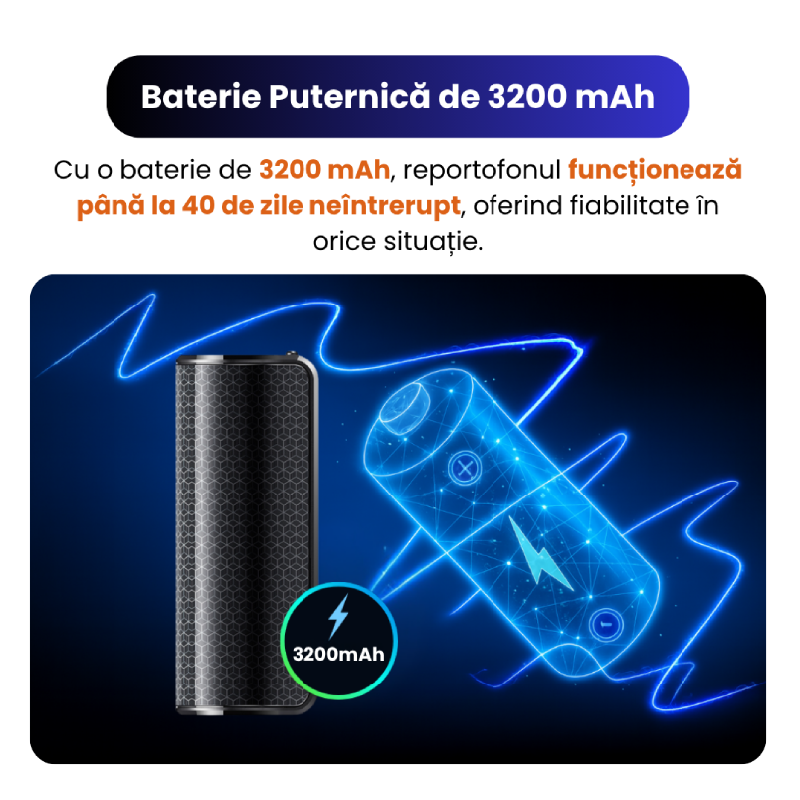 Reportofon Cu Microfon Reducere Zgomot DSP HD Q70 - imagine 4