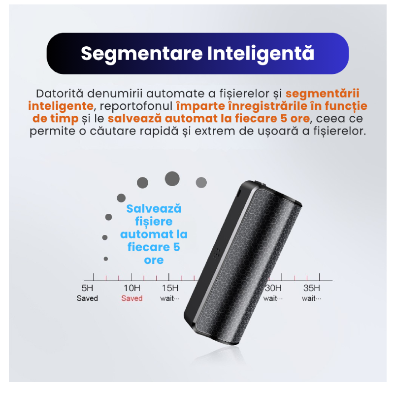 Reportofon Cu Microfon Reducere Zgomot DSP HD Q70 - imagine 5