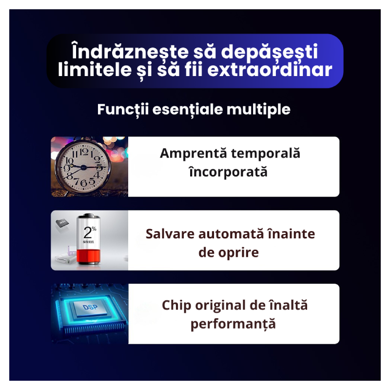 Reportofon Cu Microfon Reducere Zgomot DSP HD Q70 - imagine 8