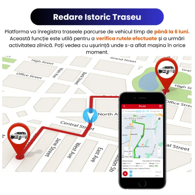 Mini GPS Tracker Auto Dispozitiv Mic De Urmărire 4G Q8 - imagine 6