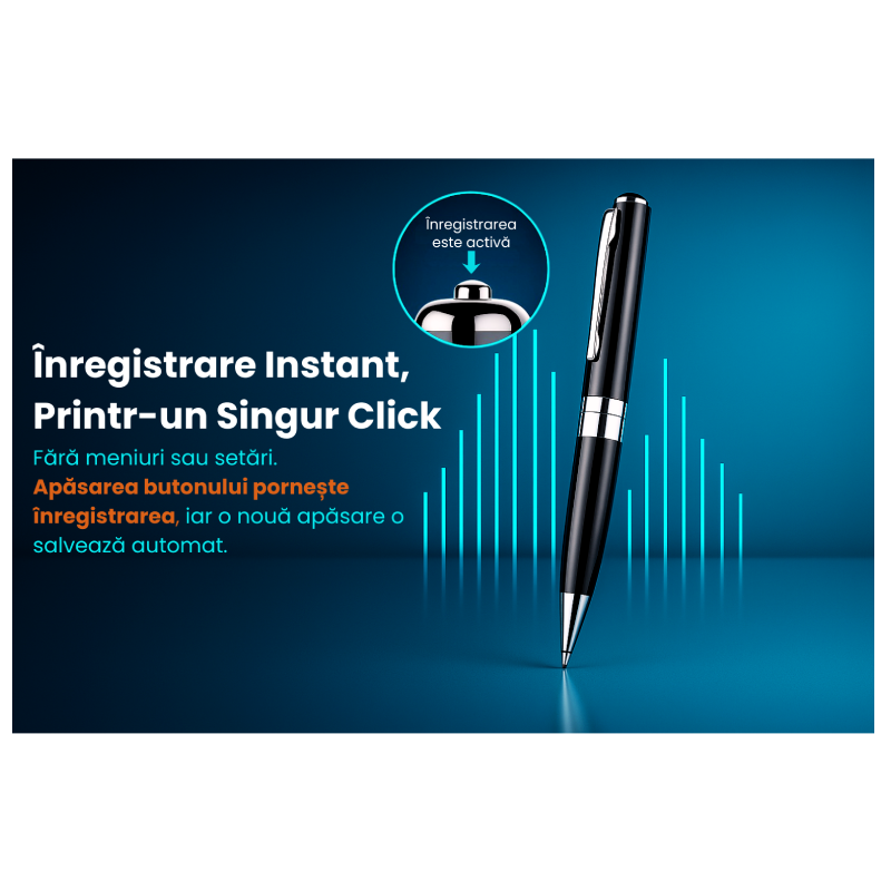 Reportofon Portabil În Format De Pix Cu Activare Vocala Q91 - imagine 4