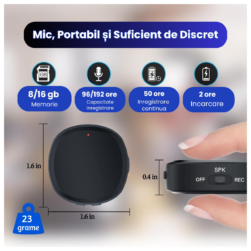 Reportofon Profesional Cu Magnet Puternic Incorporat Z13 - imagine 2