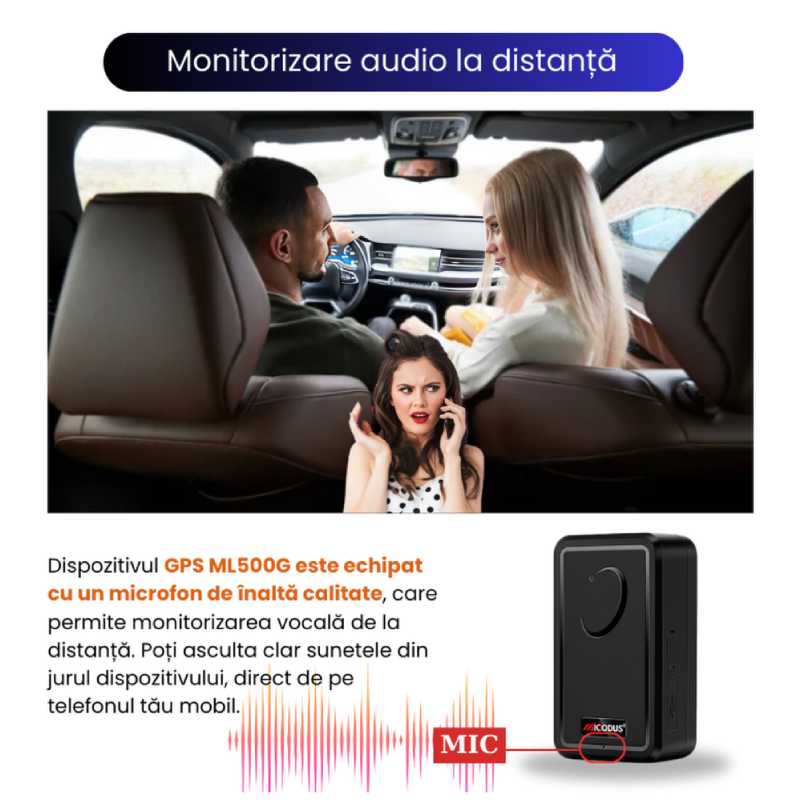 GPS Tracker Auto Cu Magnet Puternic, Baterie 5000mAh ML500G - imagine 5