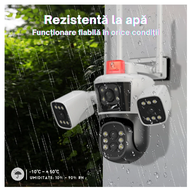 Cameră De Supraveghere Triplă 849S, Zoom 10X, Night Vision - imagine 14