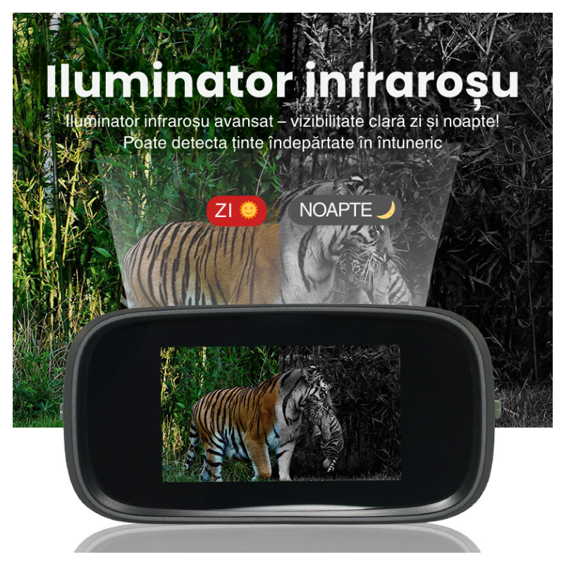 Binoclu Digital Night Vision DT39 Verde Zoom 10x 40MP IPS 3" - imagine 5