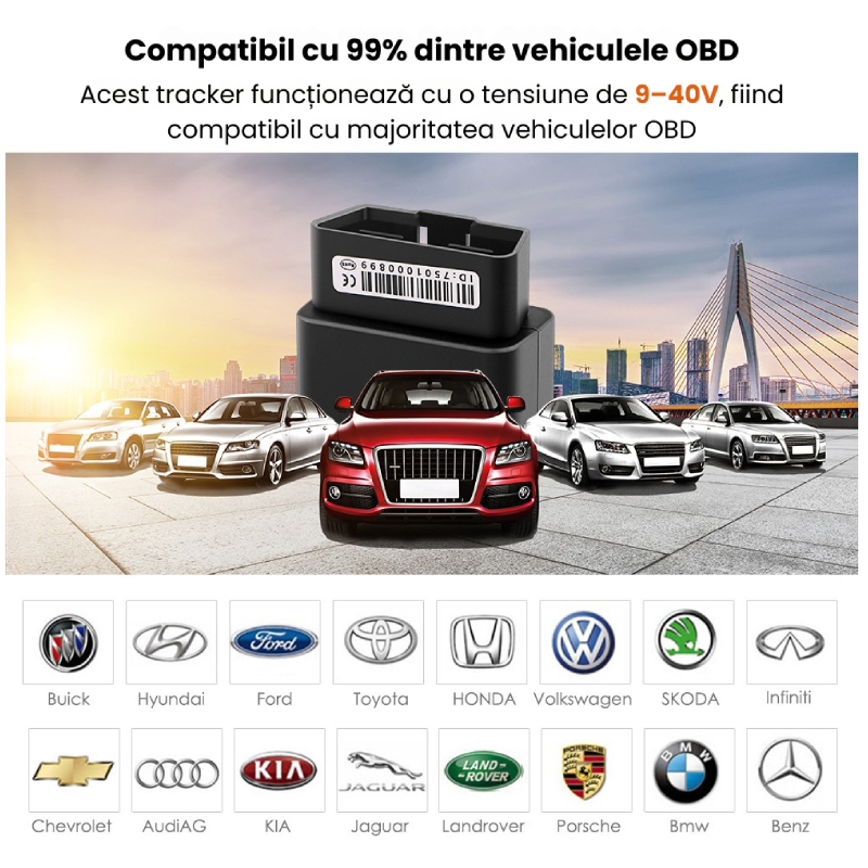 GPS Tracker OBD De Urmărire Auto Cu Localizare Precisă D9 4G - imagine 4