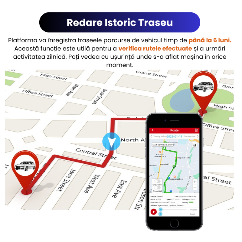 GPS Tracker Auto Q9 4G cu Magnet – Localizare Real-Time și Alerte - imagine 8