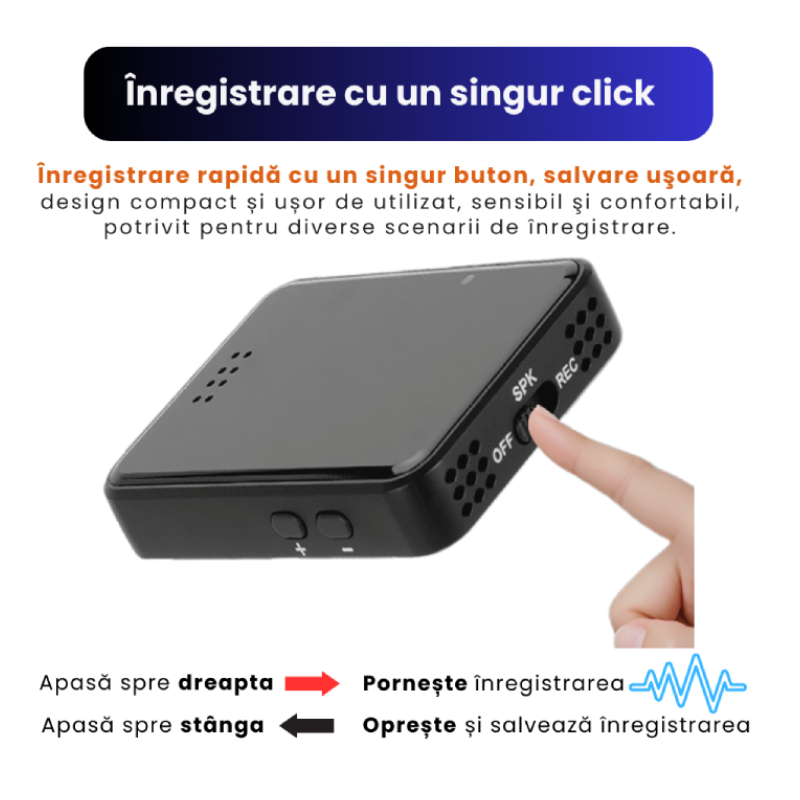 Mini Reportofon Z20 Cu Microfon Ascuns și Magnet Puternic - imagine 4