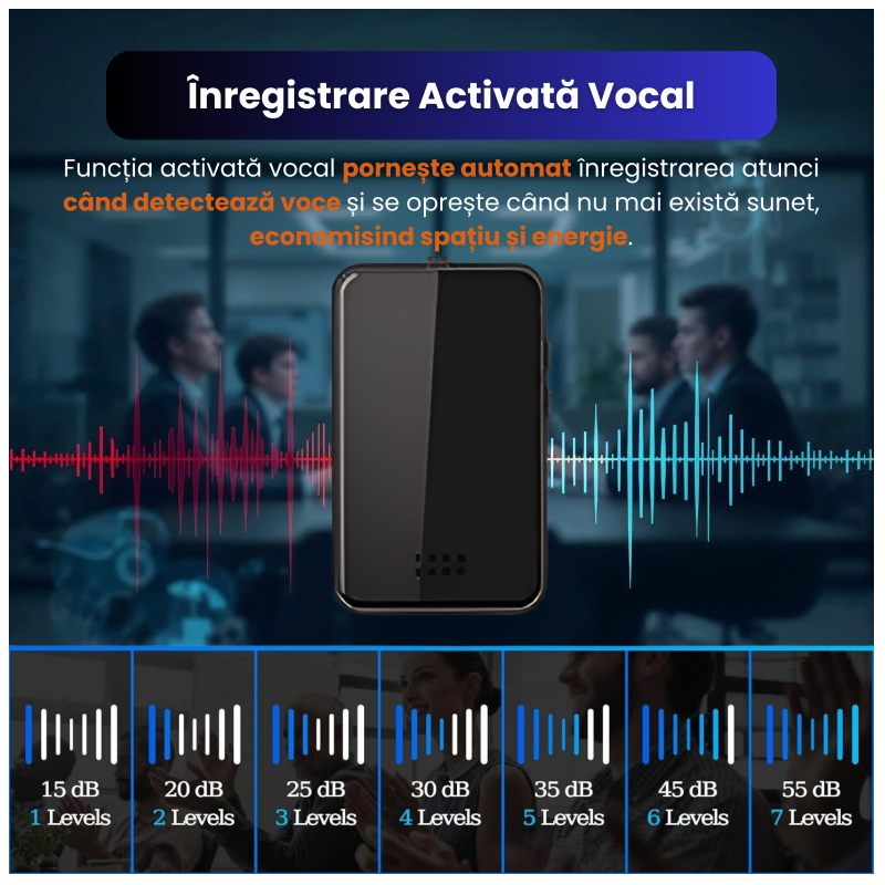 Mini Reportofon Z20 Cu Microfon Ascuns și Magnet Puternic - imagine 7