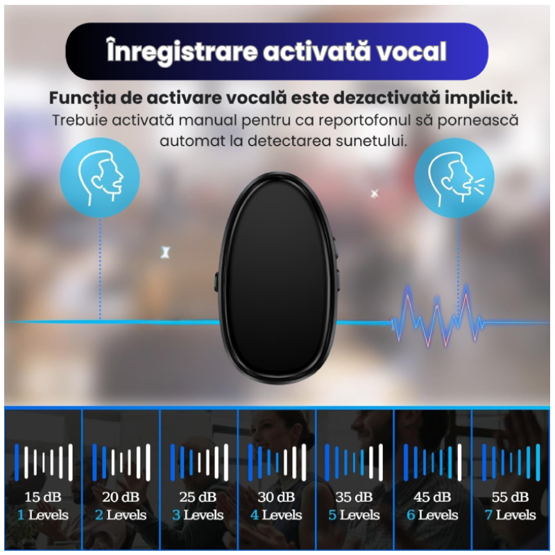 Reportofon Magnetic Z21 Cu Activare Vocala, Microfon Ascuns - imagine 4