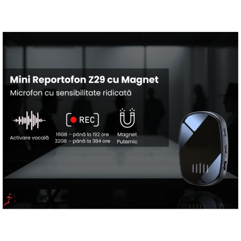 Mini Reportofon Z29, Magnet, Activare Vocală, Transfer OTG - imagine 2