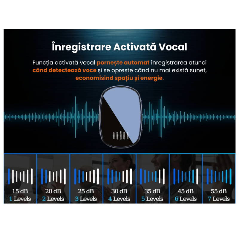 Mini Reportofon Z29, Magnet, Activare Vocală, Transfer OTG - imagine 5