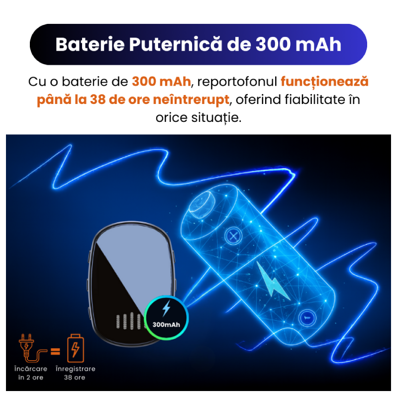 Mini Reportofon Z29, Magnet, Activare Vocală, Transfer OTG - imagine 8