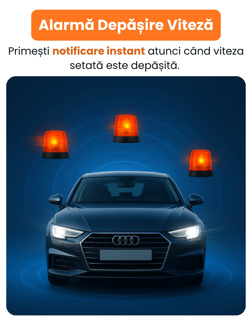 Alarma depasire viteza cu notificare instant