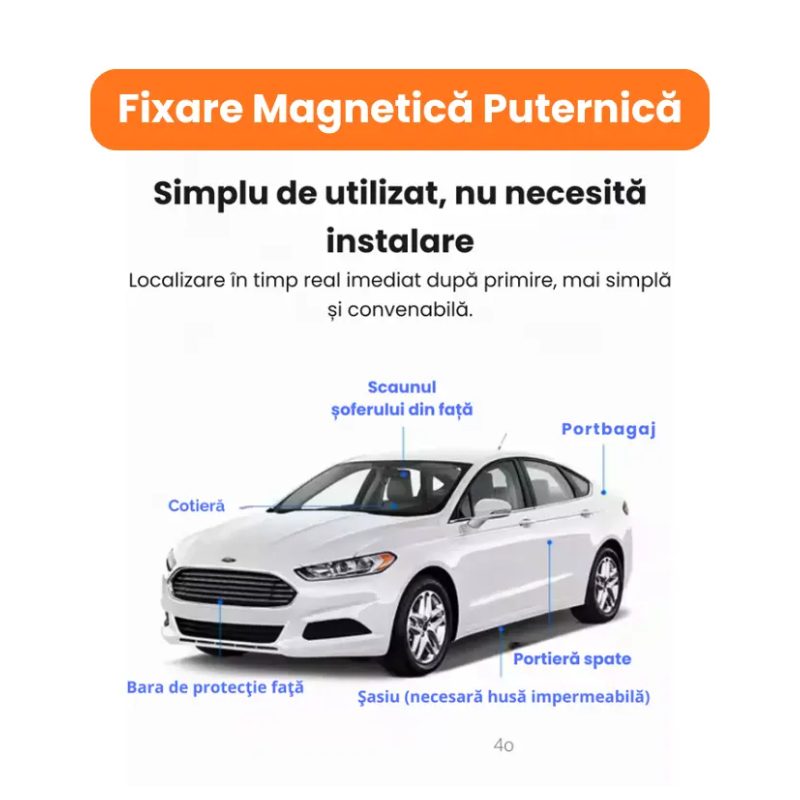 Tracker GPS Auto CY02A Magnet Microfon Integrat 3000mAh 4G - imagine 3