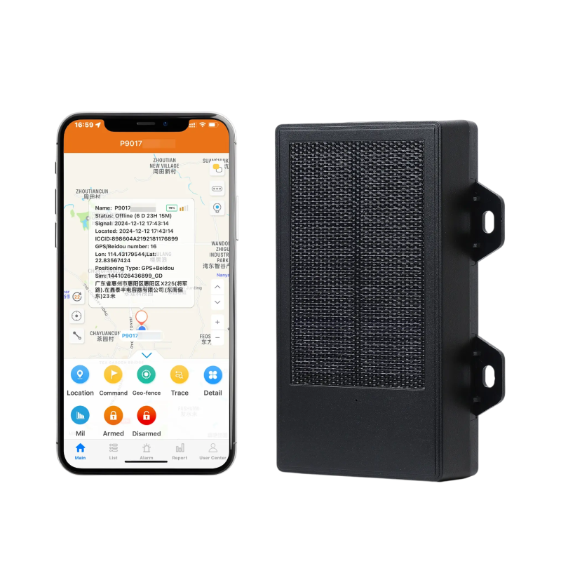 GPS tracker auto panou solar CY04 4G localizare în timp real